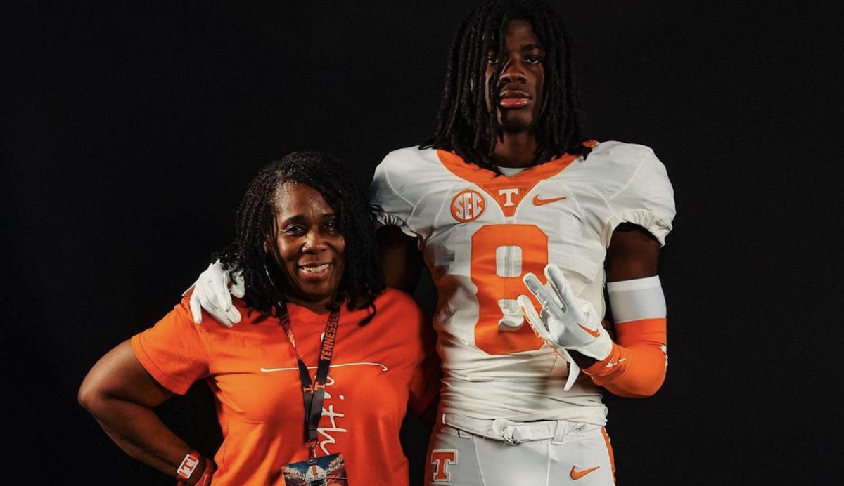 2025 3-star CB Tyler Redmond during an unofficial visit to Tennessee. (Photo courtesy of Tyler Redmond)